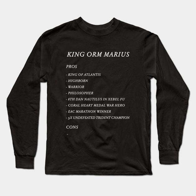 King Orm's stats Long Sleeve T-Shirt by The_Interceptor